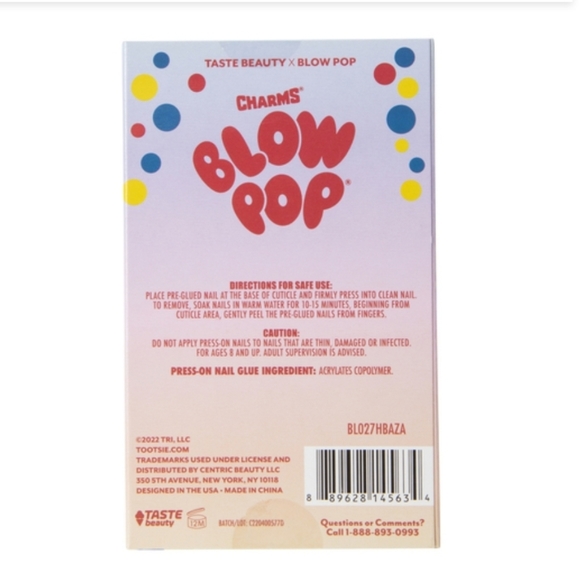 NWT/NEW Charms Blow Pop Press-On Nails 24-Pieces, Pre-Glued, Removable - Picture 3 of 3